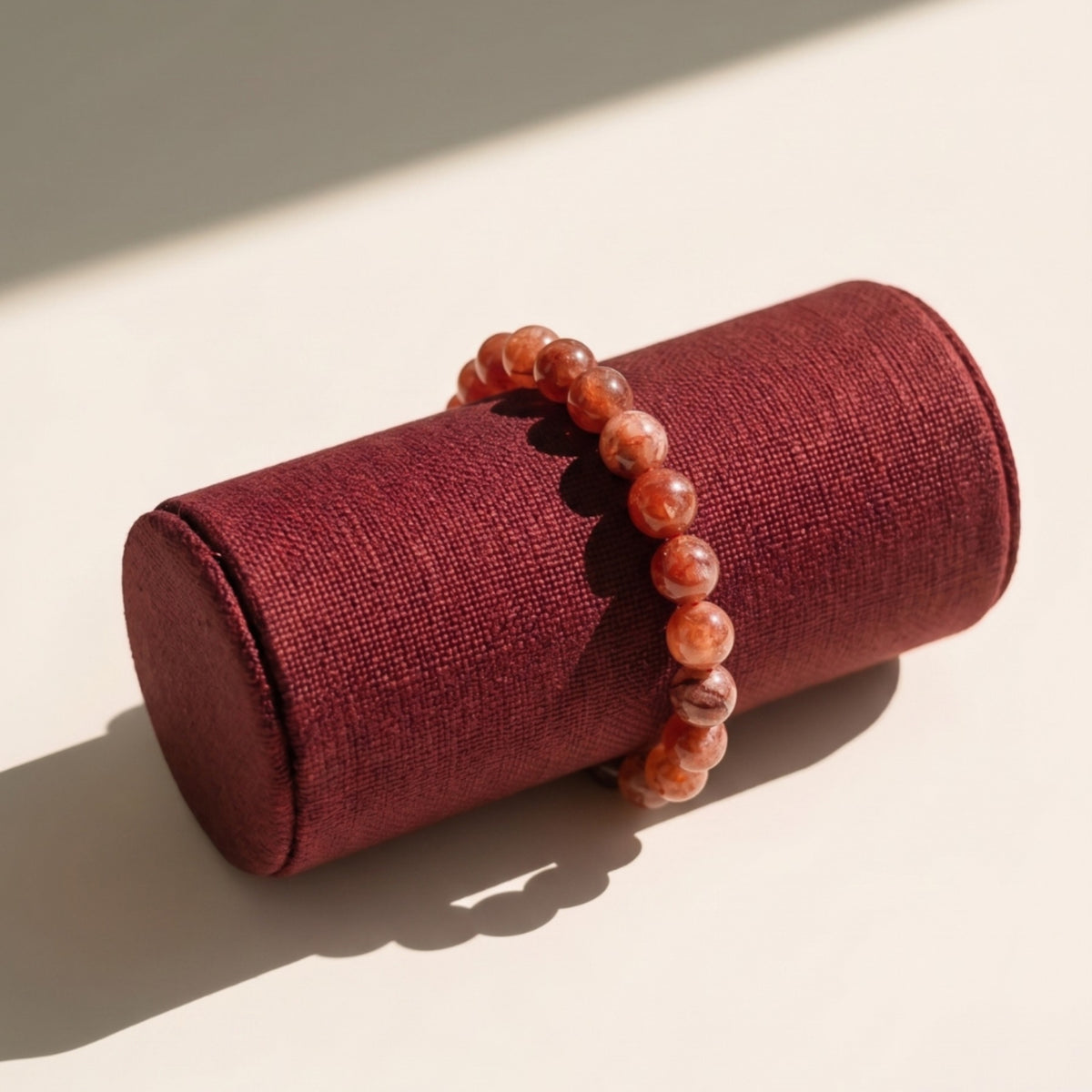 Sunstone 8MM Beads Bracelet