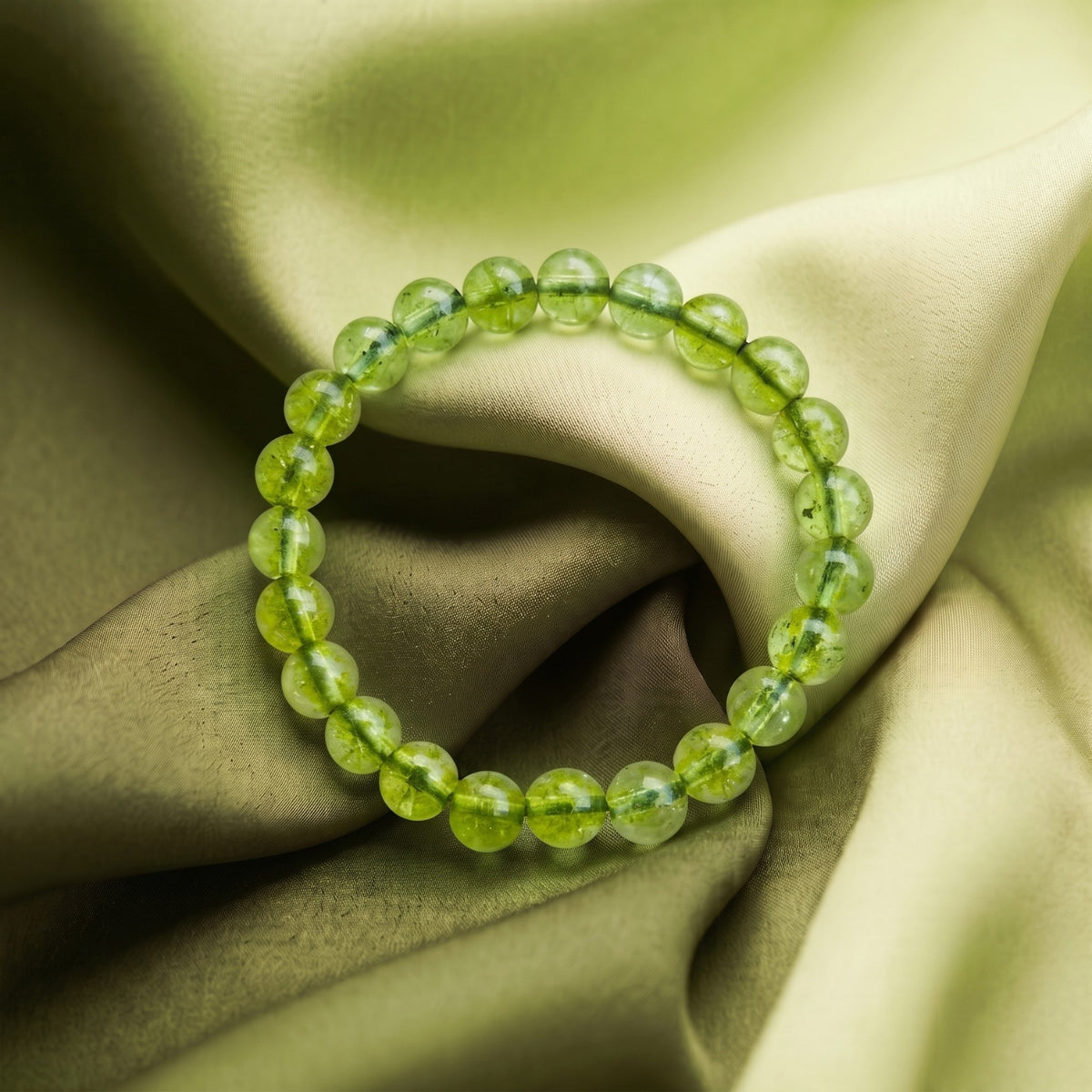 Peridot Hydra 8MM Beads Bracelet