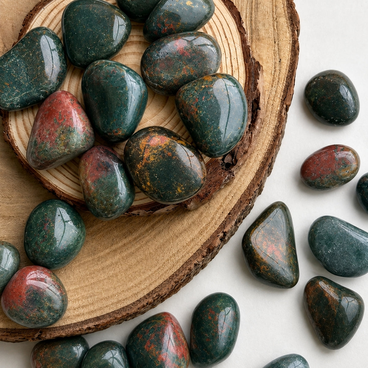 Tumbled Crystal - Dragon Bloodstone (Jasper)