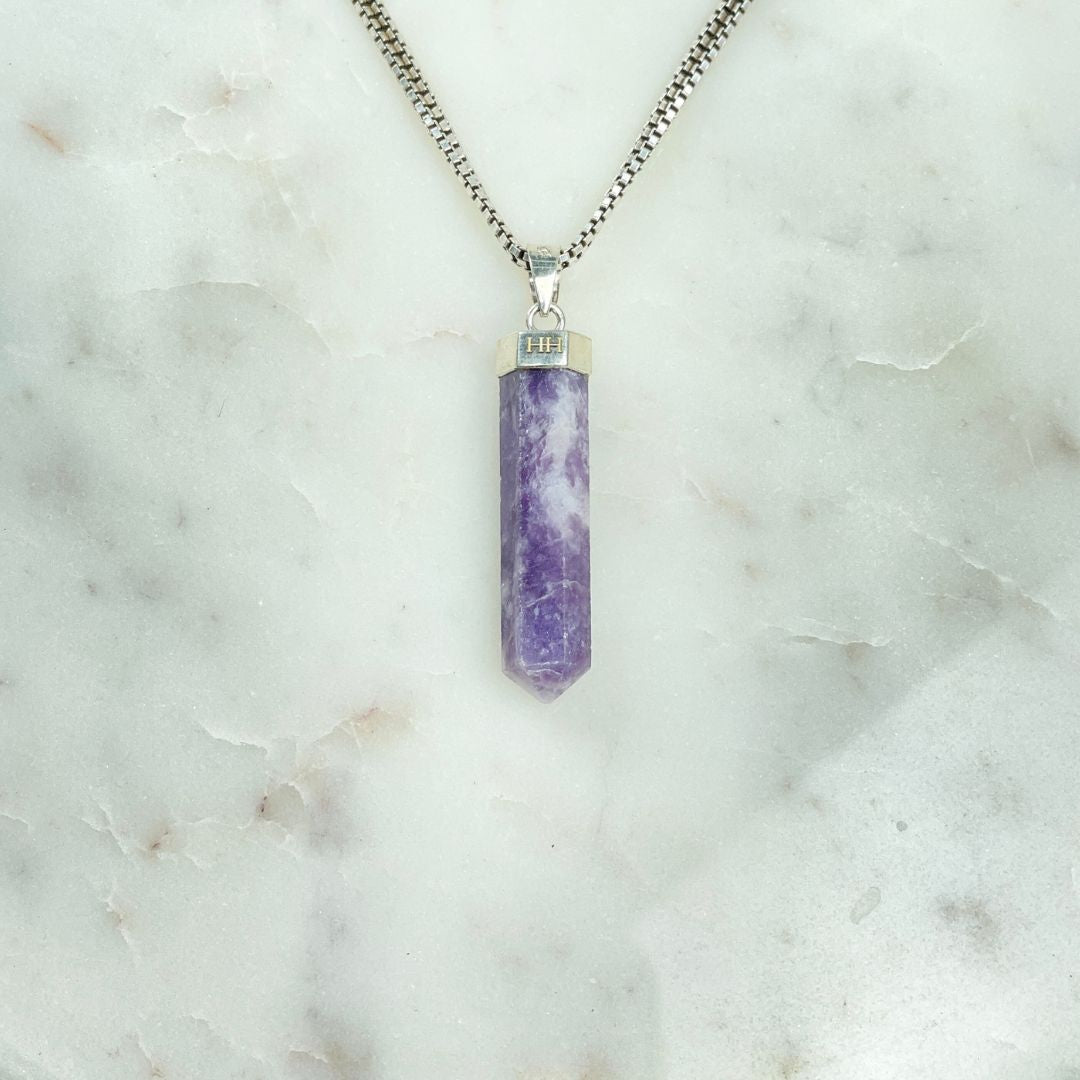 Silver Pendant - Lepidolite