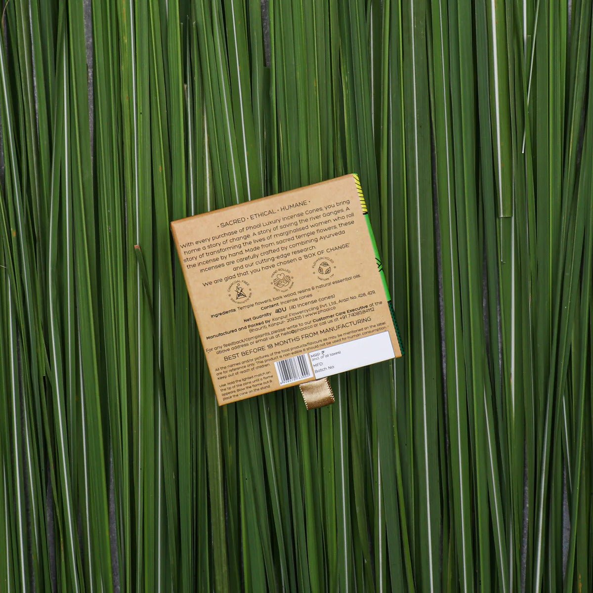 PHOOL NATURAL INCENSE CONES - CITRONELLA - HappyRuH