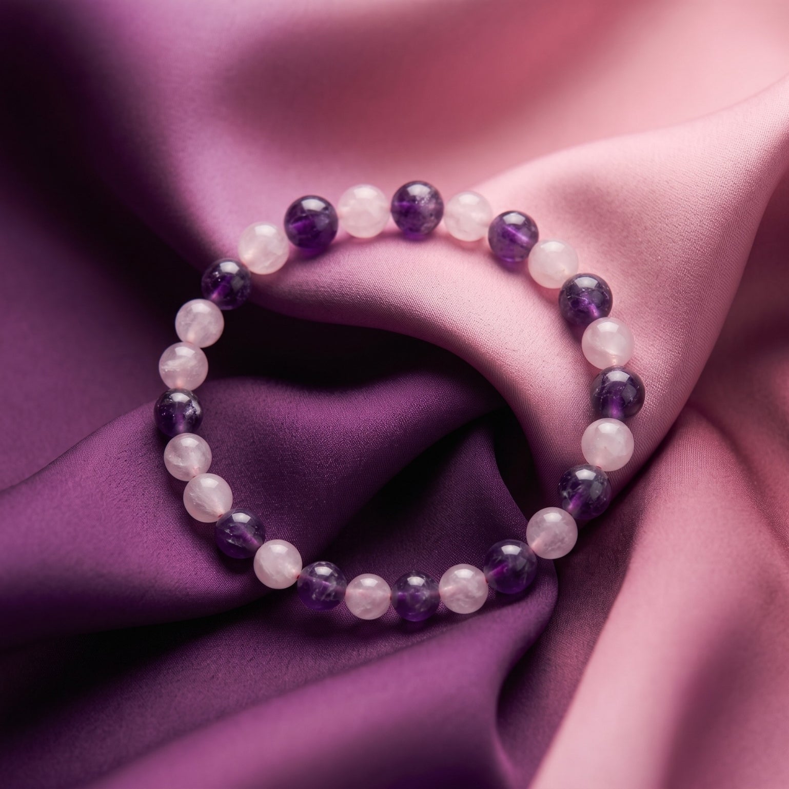 Amethyst Rose Quartz 8MM Bracelet