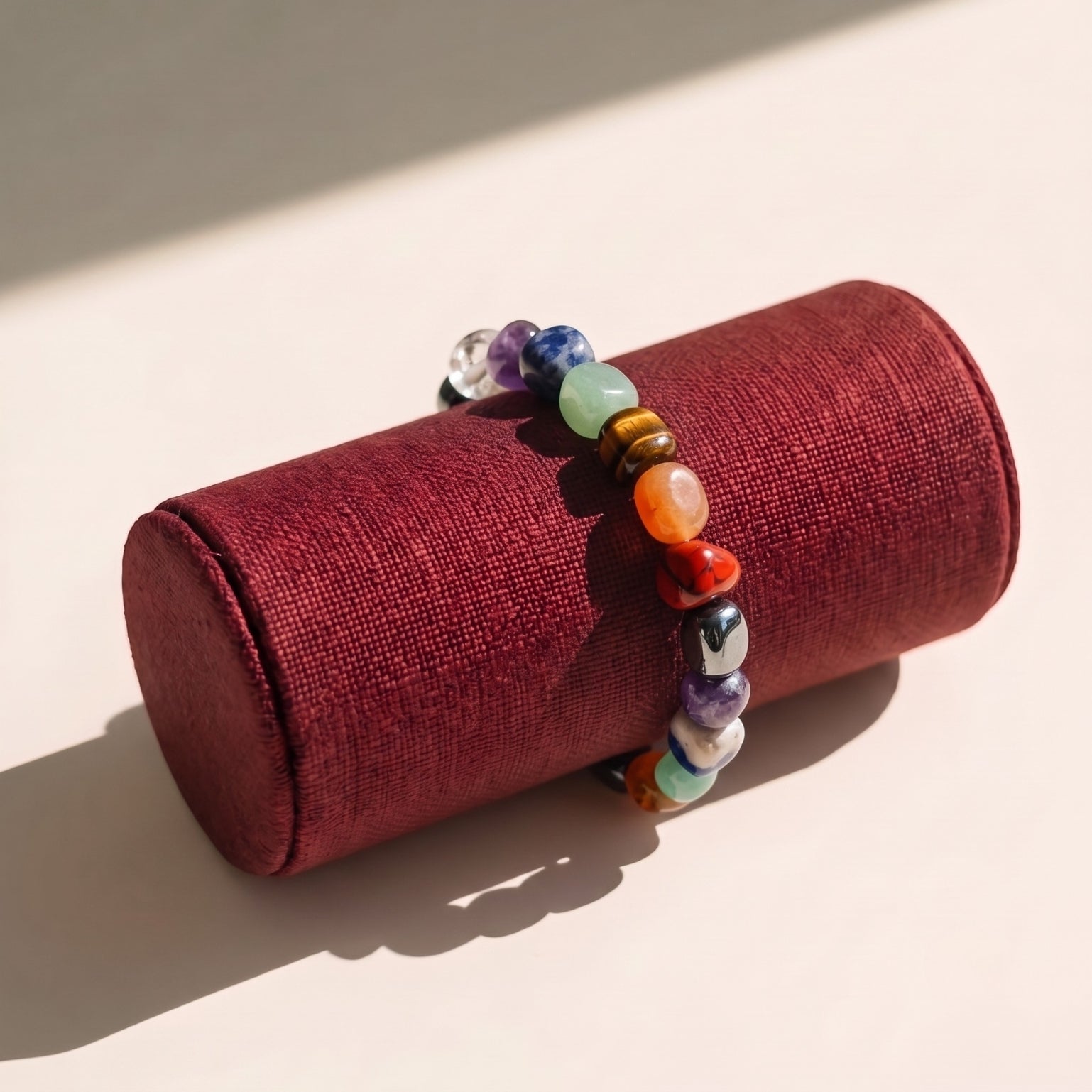 Seven Chakra Tumbled Bracelet