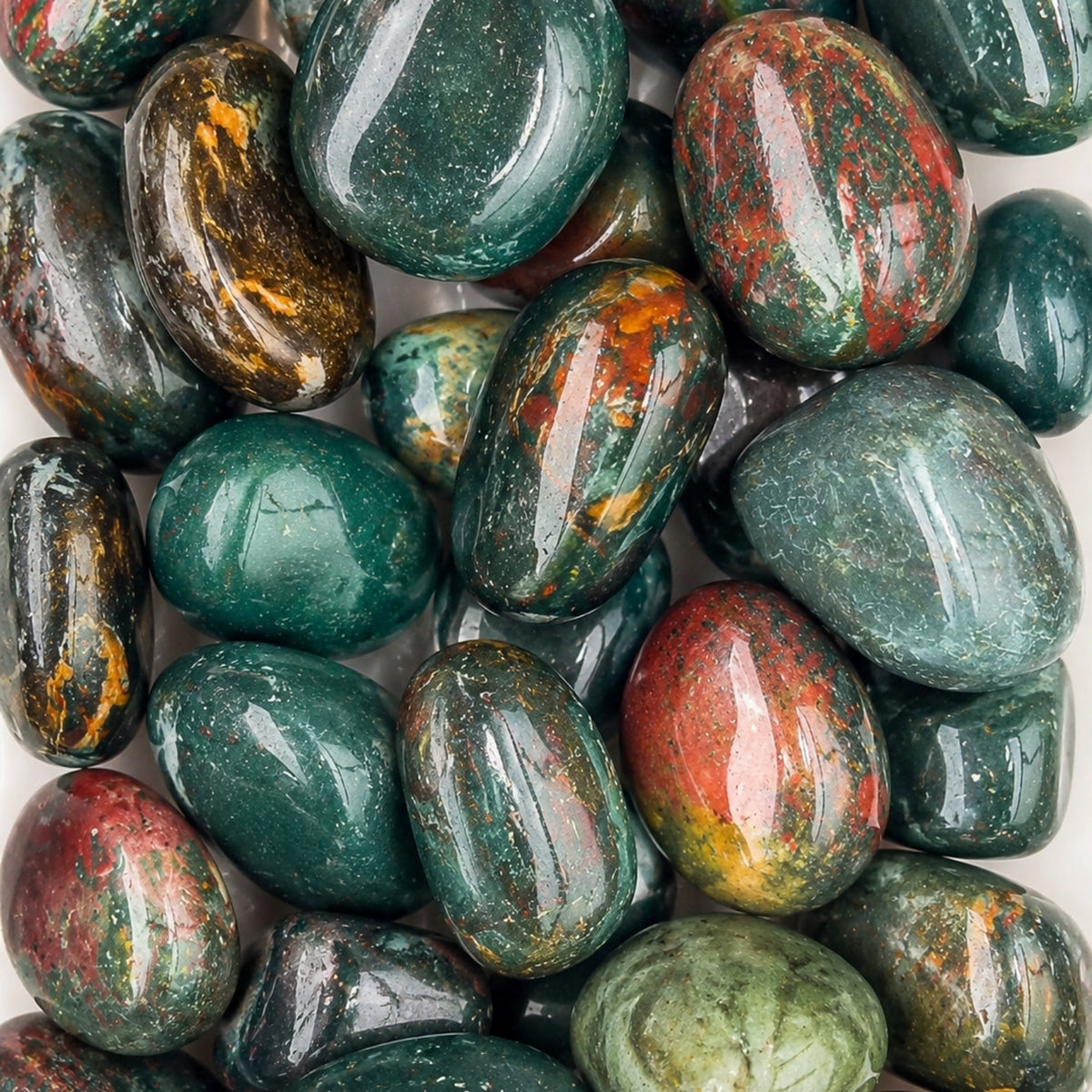 Tumbled Crystal - Dragon Bloodstone (Jasper)