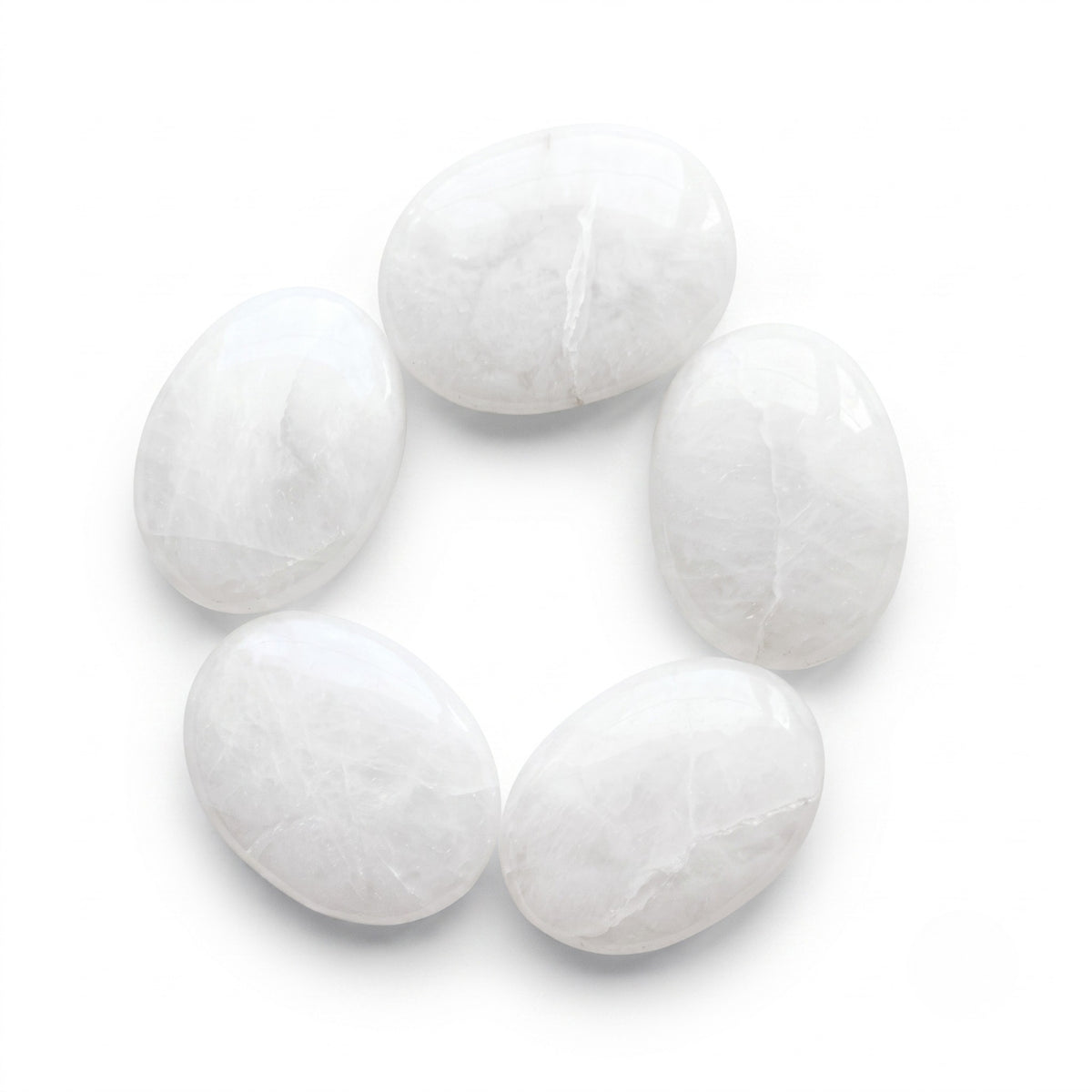 Palmstone - Snow Quartz (White Agate)