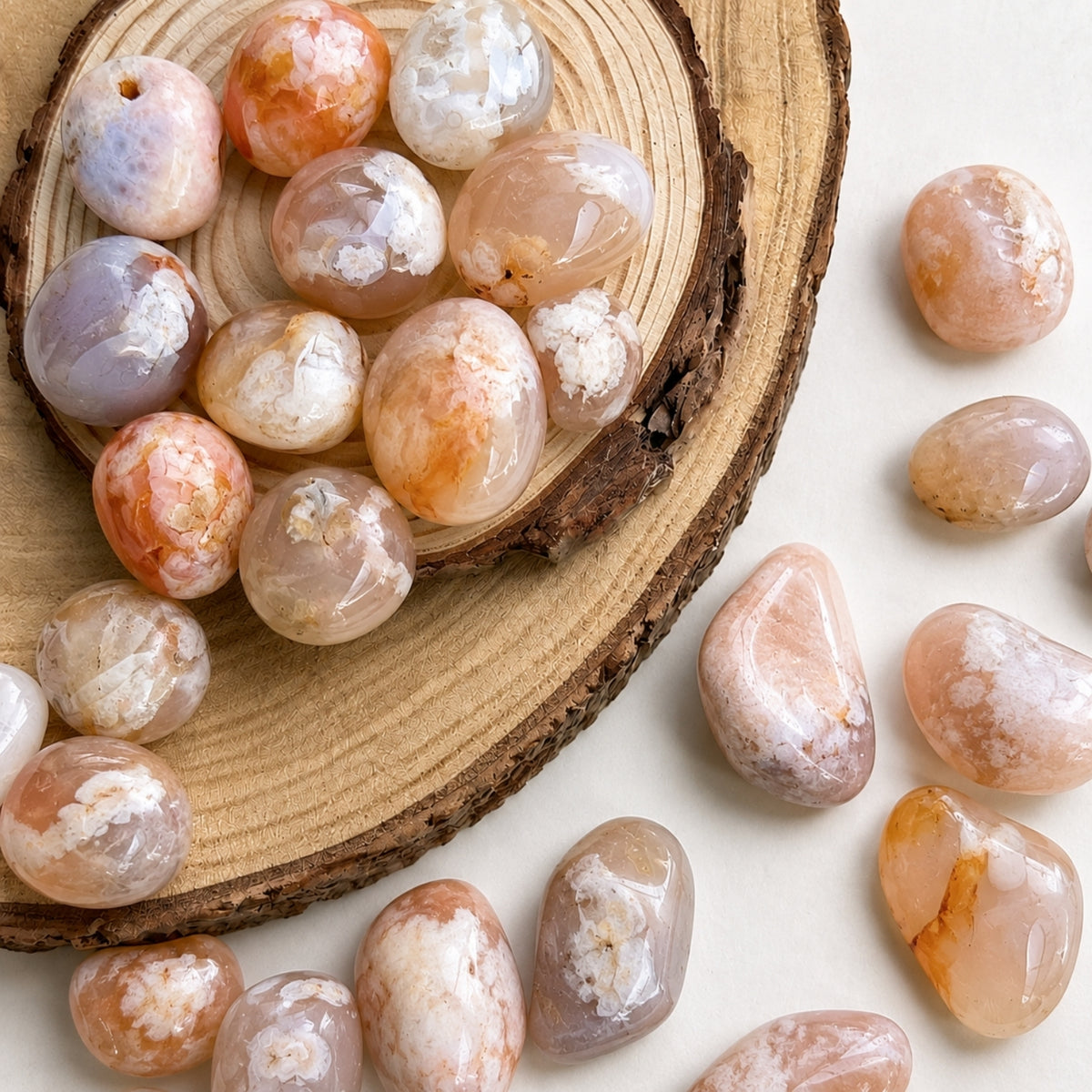 Tumbled Crystal - Flower Agate