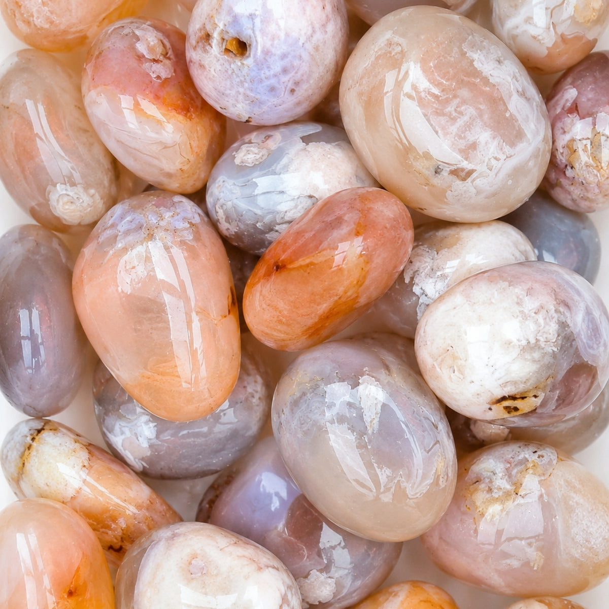 Tumbled Crystal - Flower Agate