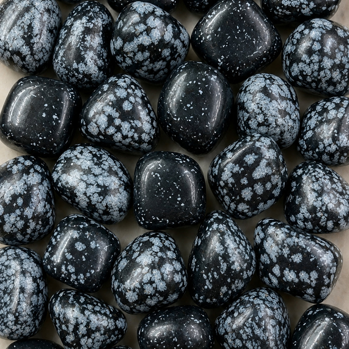 Tumbled Crystal - Snowflake Obsidian