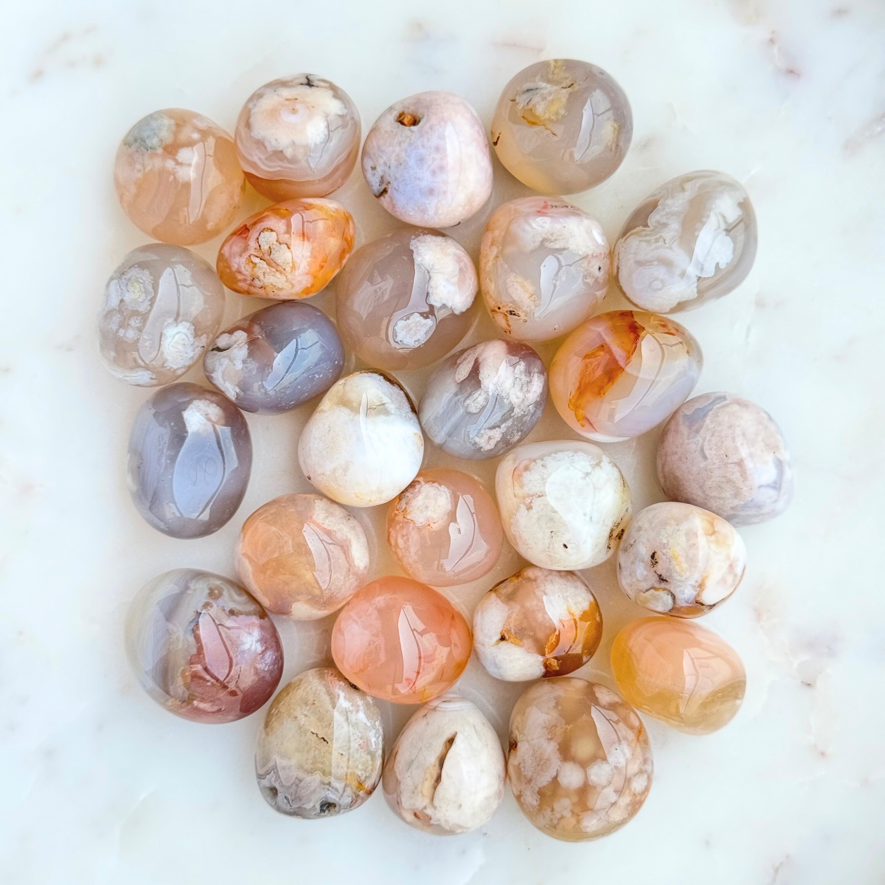 Tumbled Crystal - Flower Agate