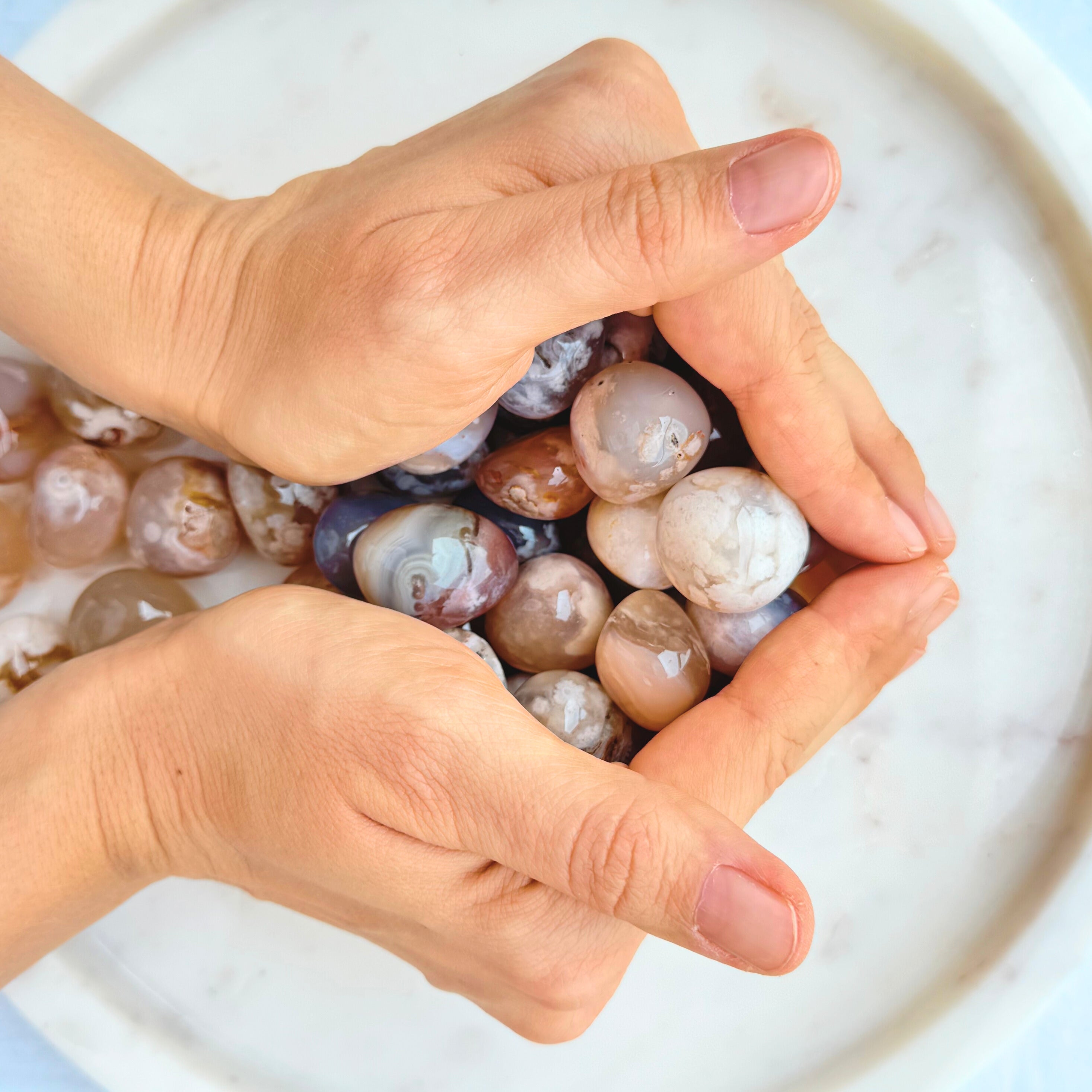 Tumbled Crystal - Flower Agate