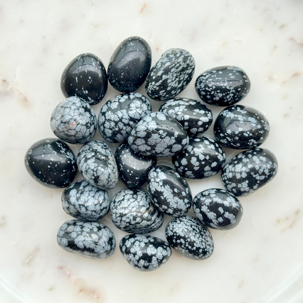 Tumbled Crystal - Snowflake Obsidian