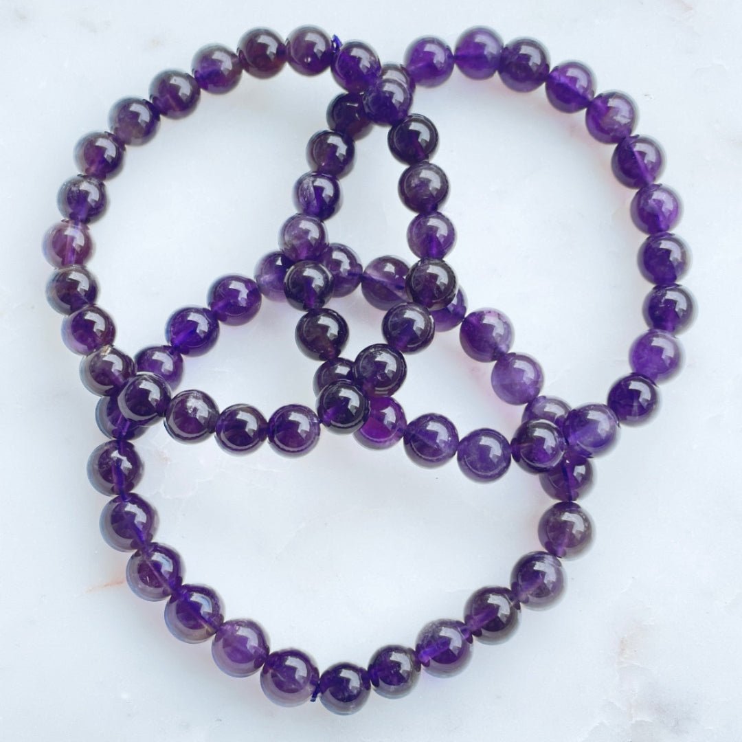 Amethyst AAA 8MM Beads Bracelet - HappyRuH