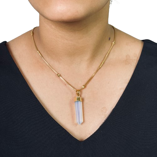 Gold Pendant - Opalite