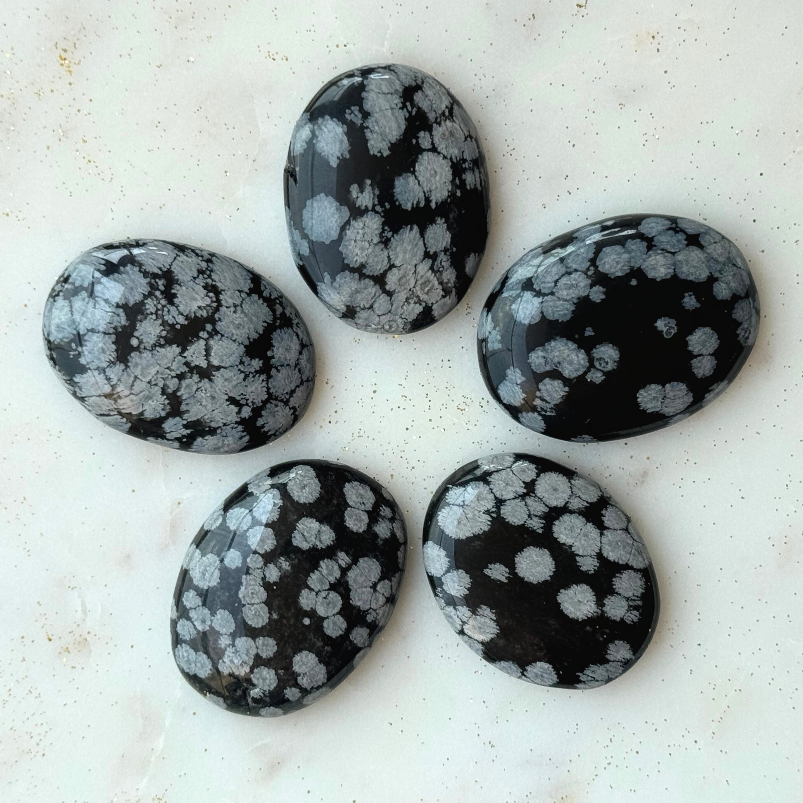 Palmstone - Snowflake Obsidian - HappyRuH