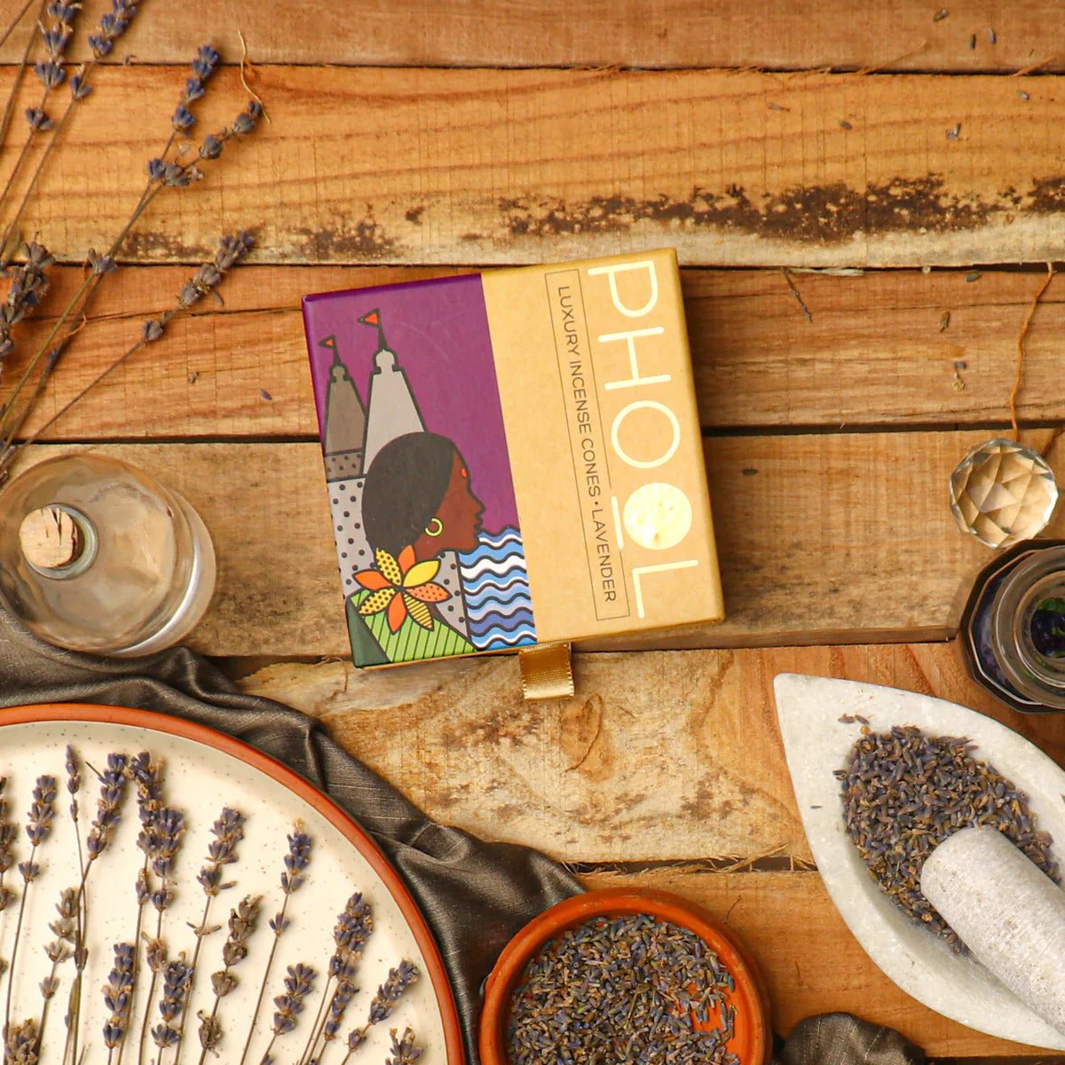 PHOOL NATURAL INCENSE CONES - LAVENDER - HappyRuH