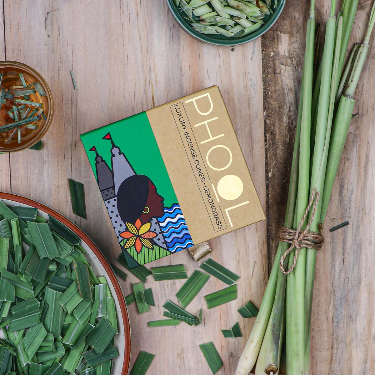 PHOOL NATURAL INCENSE CONES - LEMONGRASS - HappyRuH