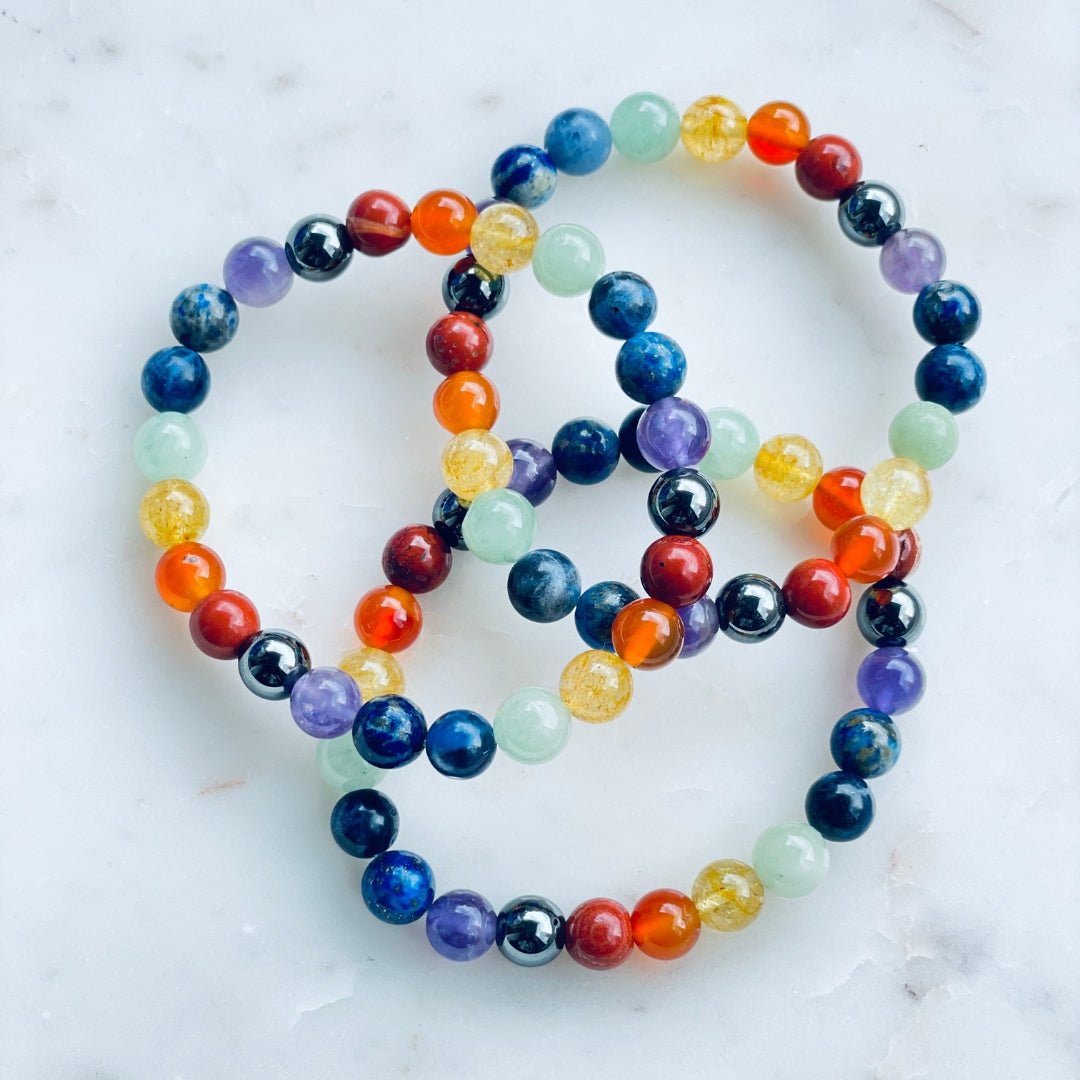 Seven Chakra AAA Beads Bracelet - HappyRuH