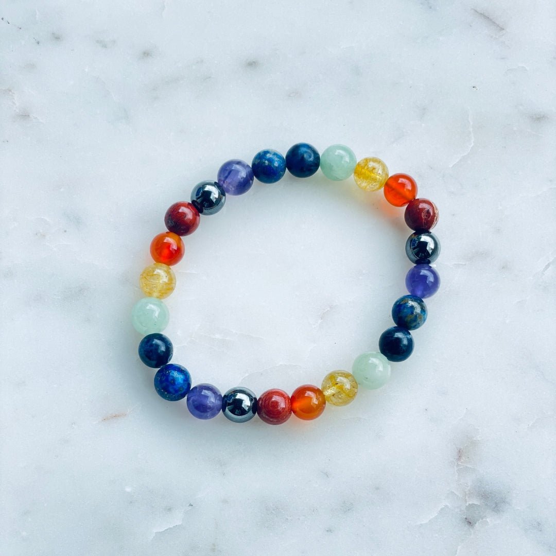 Seven Chakra AAA Beads Bracelet - HappyRuH