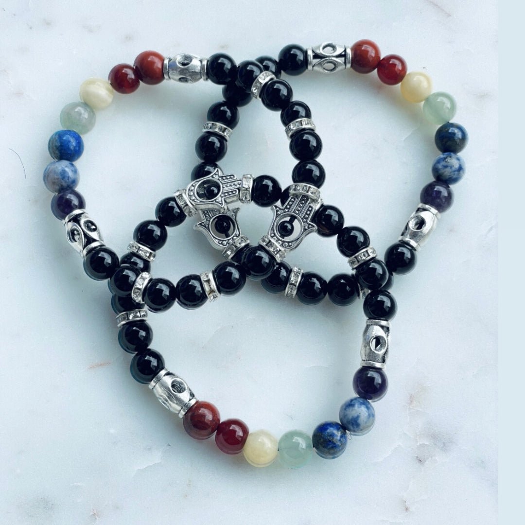 Seven Chakra Hamsa Bracelet - HappyRuH