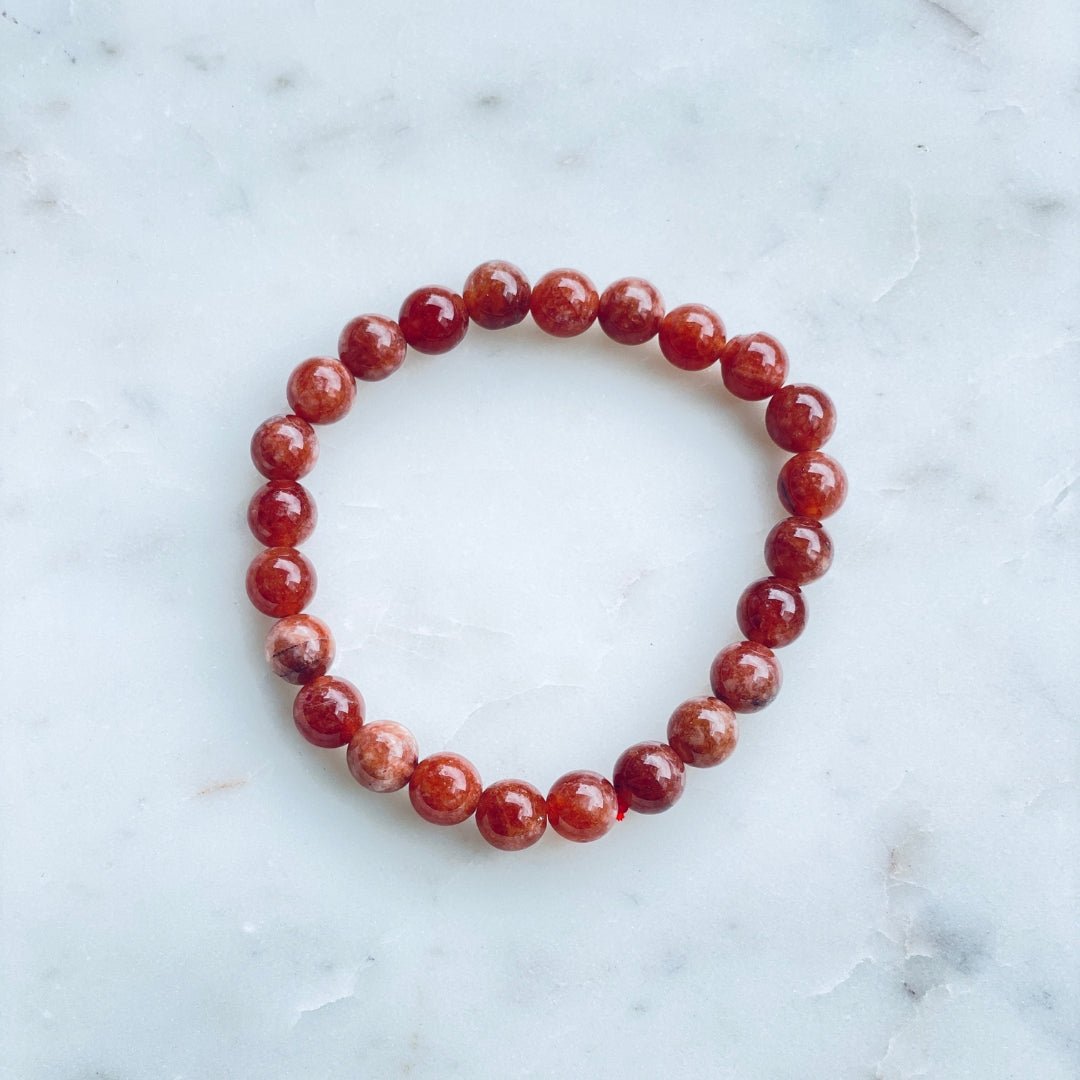 Sunstone 8MM Beads Bracelet - HappyRuH